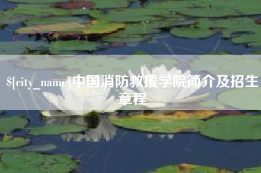 高唐中国消防救援学院简介及招生章程