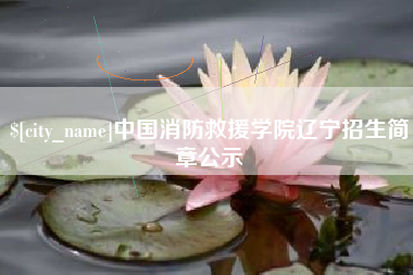 高唐中国消防救援学院辽宁招生简章公示