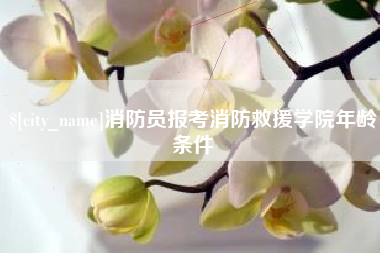 高唐消防员报考消防救援学院年龄条件