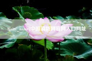 高唐中国消防网官网入口网址