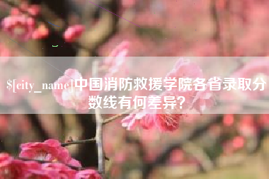 高唐中国消防救援学院各省录取分数线有何差异？