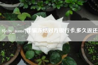 高唐诈骗冻结对方银行卡,多久返还