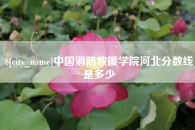 高唐中国消防救援学院河北分数线是多少