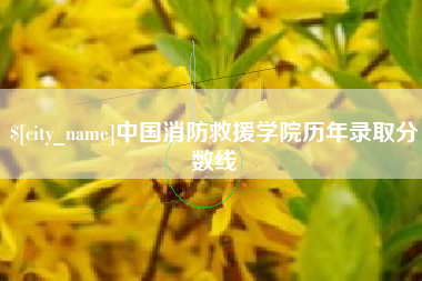 高唐中国消防救援学院历年录取分数线