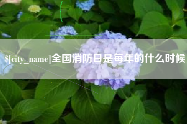 高唐全国消防日是每年的什么时候