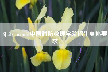 高唐中国消防救援学院招生身体要求
