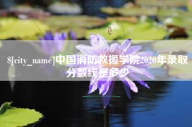高唐中国消防救援学院2020年录取分数线是多少