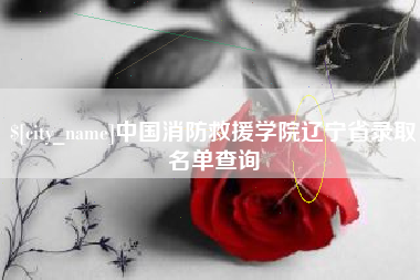 高唐中国消防救援学院辽宁省录取名单查询