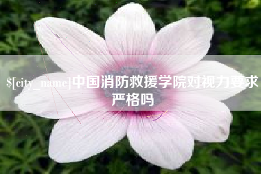高唐中国消防救援学院对视力要求严格吗
