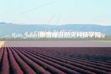 高唐张雪峰讲防灾科技学院