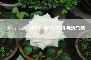 高唐全国消防日主题活动总结