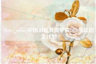 高唐中国消防救援学院2020浙江招生计划