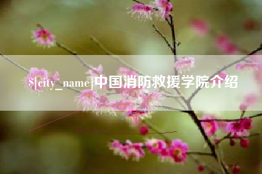 高唐中国消防救援学院介绍
