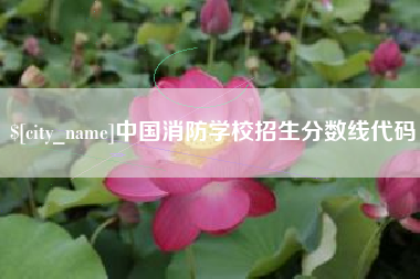 高唐中国消防学校招生分数线代码