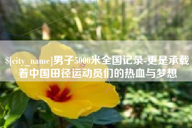 高唐男子5000米全国记录-更是承载着中国田径运动员们的热血与梦想
