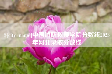 高唐中国消防救援学院分数线2023年河北录取分数线