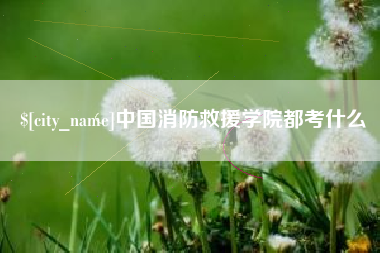 高唐中国消防救援学院都考什么