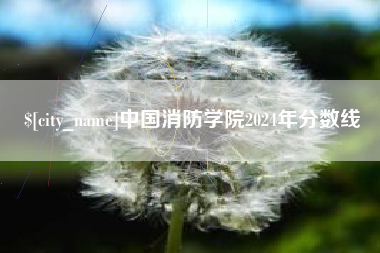 高唐中国消防学院2024年分数线