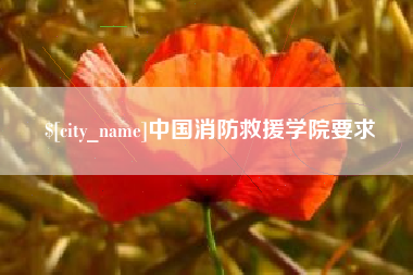 高唐中国消防救援学院要求