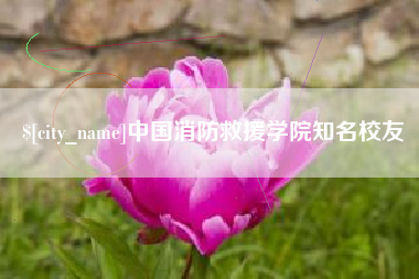 高唐中国消防救援学院知名校友