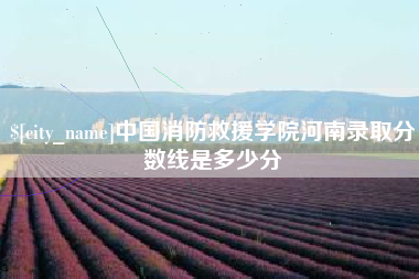 高唐中国消防救援学院河南录取分数线是多少分