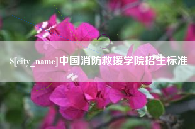 高唐中国消防救援学院招生标准