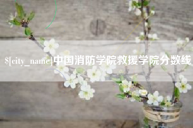 高唐中国消防学院救援学院分数线
